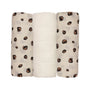 Lot de 3 langes bébé en mousseline – Léopard & beige – 70 × 70 cm TROIS KILOS SEPT
