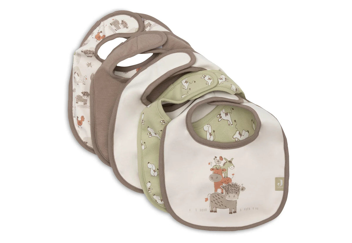 Lot de 5 bavoirs imperméables Barn Buddies – Dès la naissance JOLLEIN