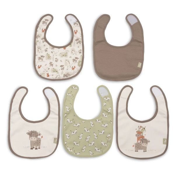 Lot de 5 bavoirs imperméables Barn Buddies – Dès la naissance JOLLEIN