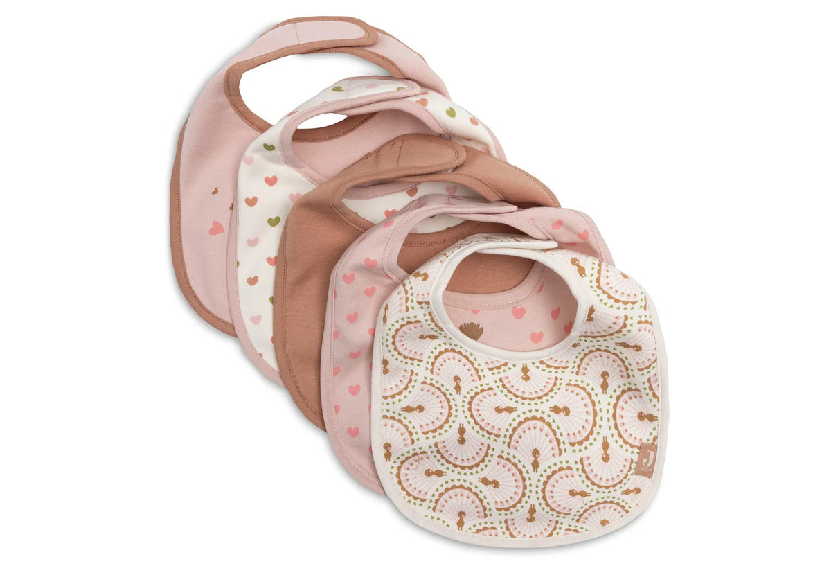 Lot de 5 bavoirs imperméables Soft Plumes – Dès la naissance JOLLEIN
