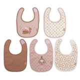 Lot de 5 bavoirs imperméables Soft Plumes – Dès la naissance JOLLEIN