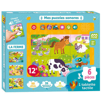 Mes puzzles sonores - La ferme 1 2 3 SOLEIL