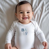 Bodie bébé brodé Nuances océan MARINE HEART BRODERIE