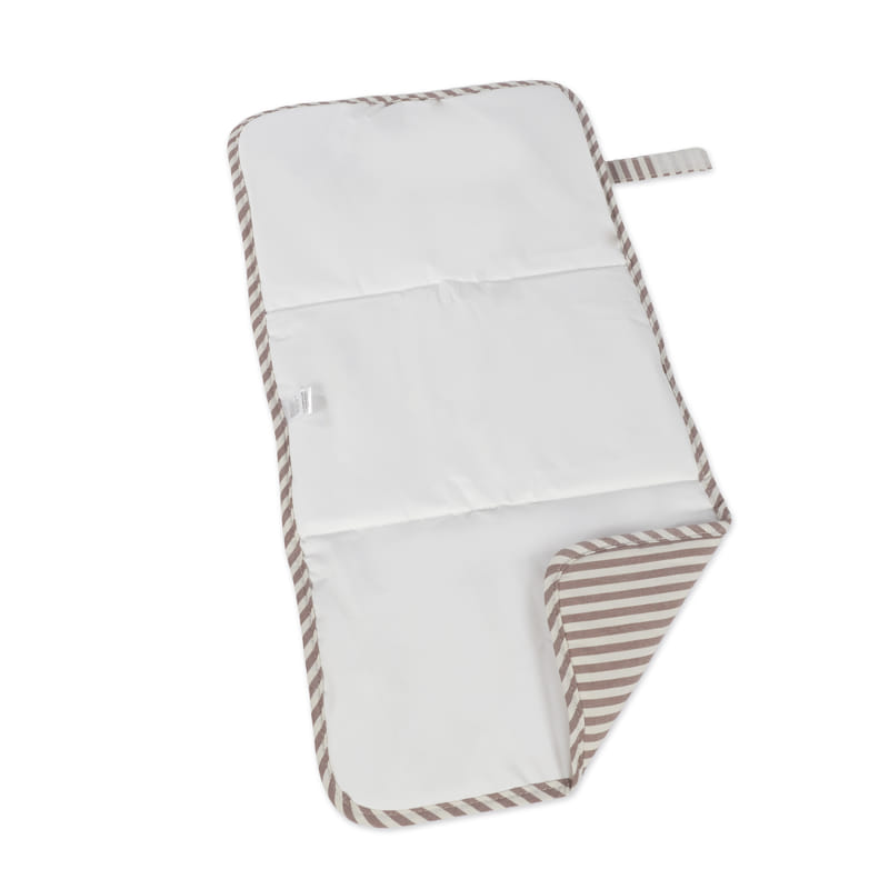 Matelas à langer nomade Praliné Rayures Moka – Walking Mum – 34 × 66 cm walking mum