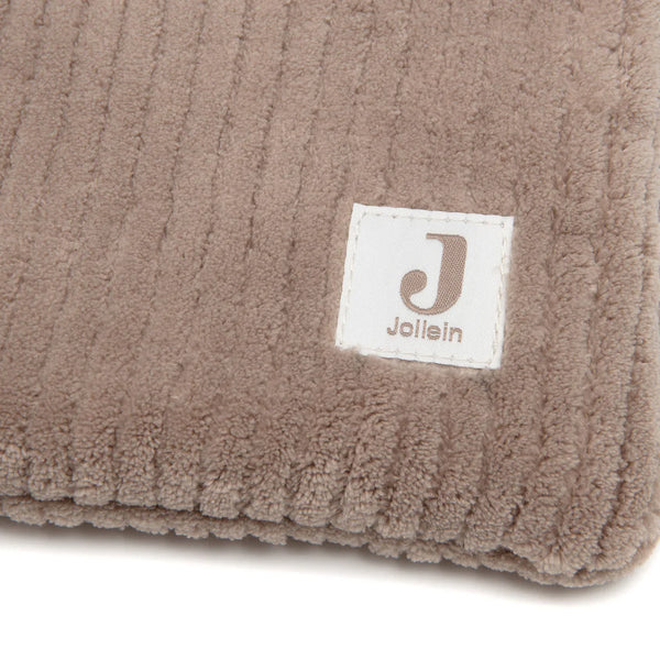 rangement lit bébé tissu côtelé TAUPE