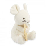 Peluche avec anneau de dentition silicone dès 3 mois. Apaise les gencives et réconforte bébé.