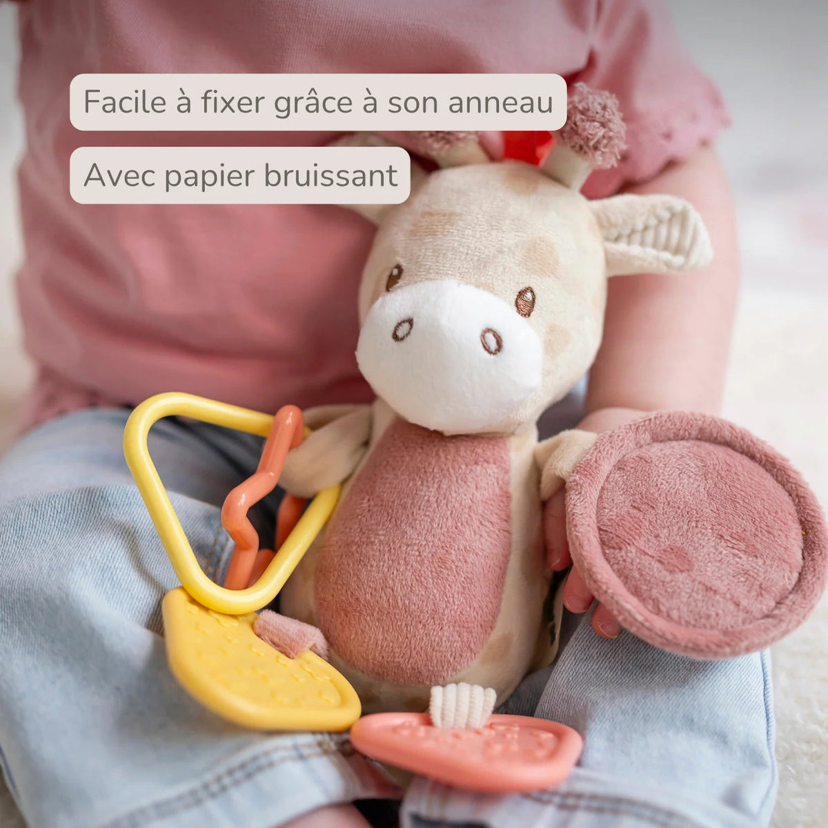 Peluche d'activités Gina la Girafe 20 cm – Nattou 🦒 NATTOU