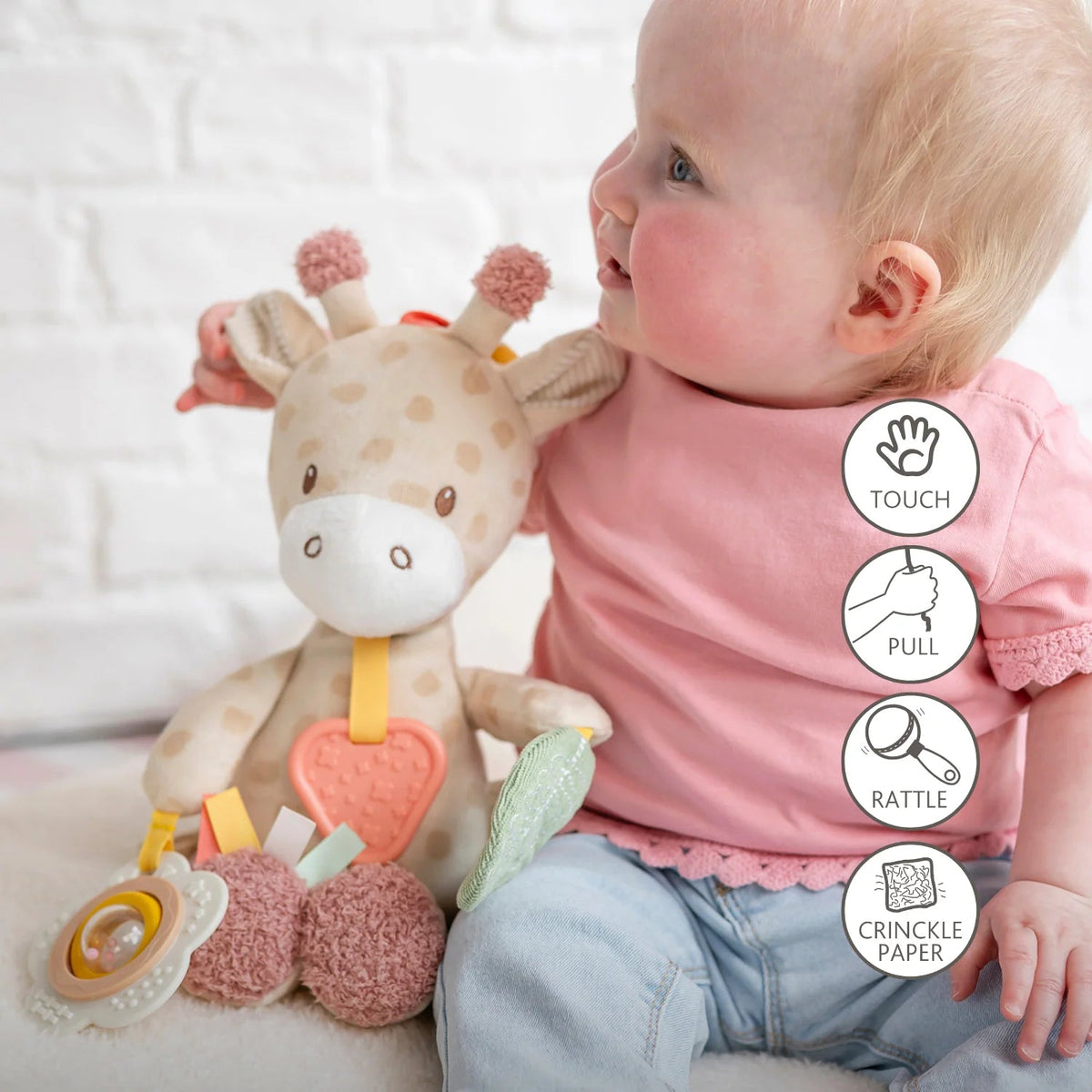 Peluche d'activités Gina la Girafe 30 cm – Nattou 🦒 NATTOU