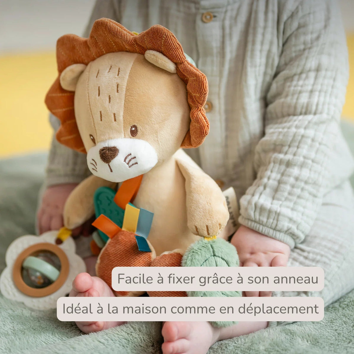 Peluche d'activités Léon le Lion 30 cm – Nattou 🦁 NATTOU