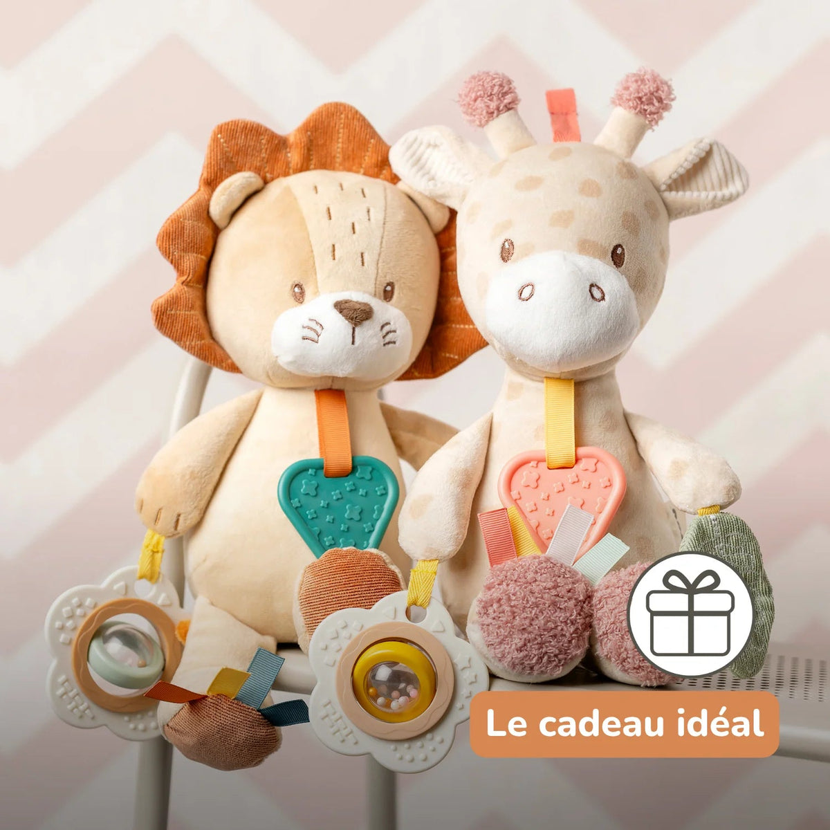 Peluche d'activités Léon le Lion 30 cm – Nattou 🦁 NATTOU