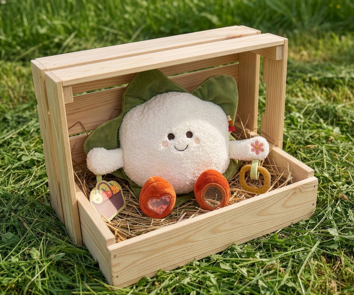 Peluche d'activités Peter le Chou-fleur – Un adorable compagnon d'éveil pour bébé 🥦 LITTLE BIG FRIENDS