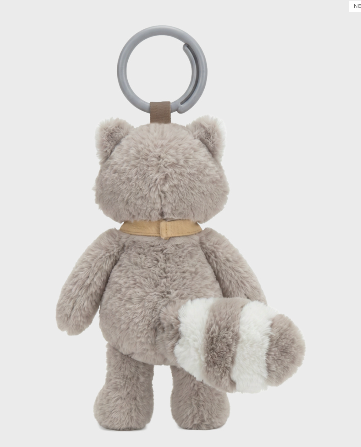Peluche musicale Raku nomade 20 cm Noukie's avec Berceuse de Brahms, idéale dès la naissance pour apaiser bébé à la maison comme en déplacement.