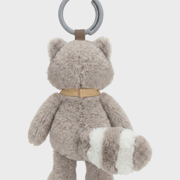 Peluche musicale Raku nomade 20 cm Noukie's avec Berceuse de Brahms, idéale dès la naissance pour apaiser bébé à la maison comme en déplacement.