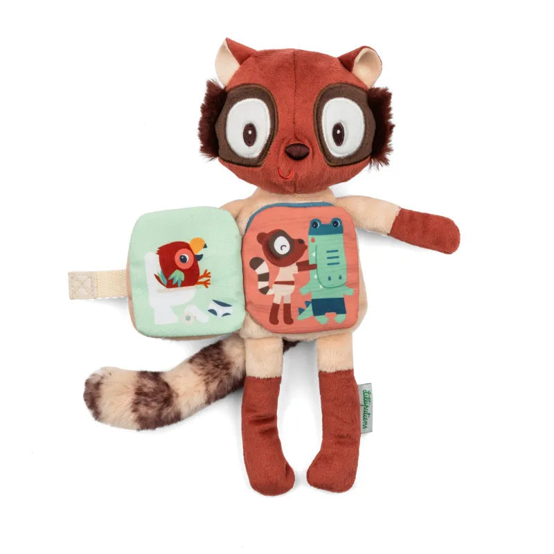 Peluche phosphorescente Elvis le Lémurien avec livre en tissu – Lilliputiens 🌙 liliputiens