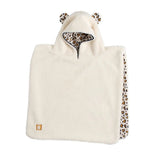 Poncho bébé sherpa & gaze de coton – Léopard SAUTHON