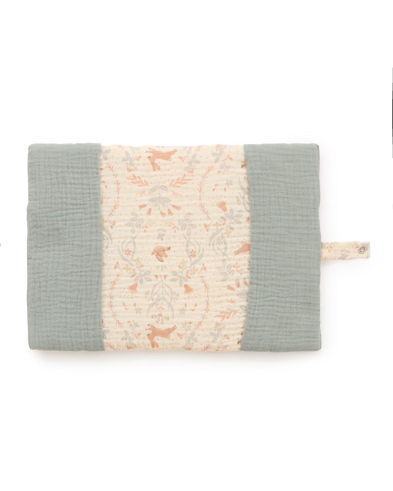Protège-carnet de santé bébé coton jardin enchanté brodé