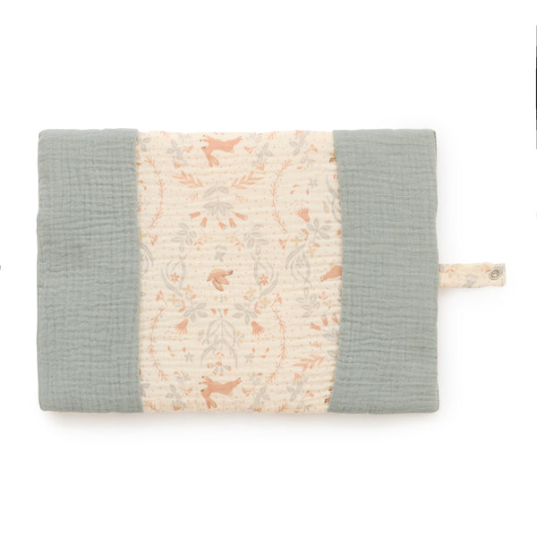 Protège-carnet de santé bébé coton jardin enchanté brodé