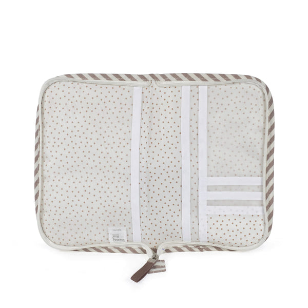 Protège-carnet de santé bébé Praliné Rayures Moka – Walking Mum walking mum