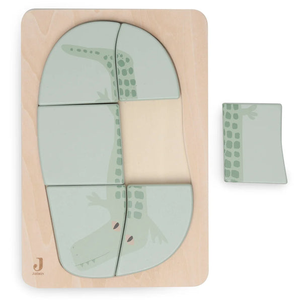 Puzzle en bois Crocodile Jungle Jambo – 6 pièces – Jollein