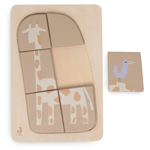 Puzzle en bois Girafe Jungle Jambo – 6 pièces – Jollein