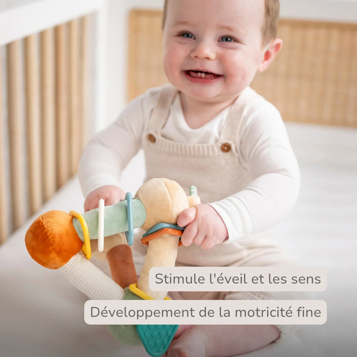 Pyramide d'activités souple Léon le Lion 18 cm – Nattou 🦁 NATTOU