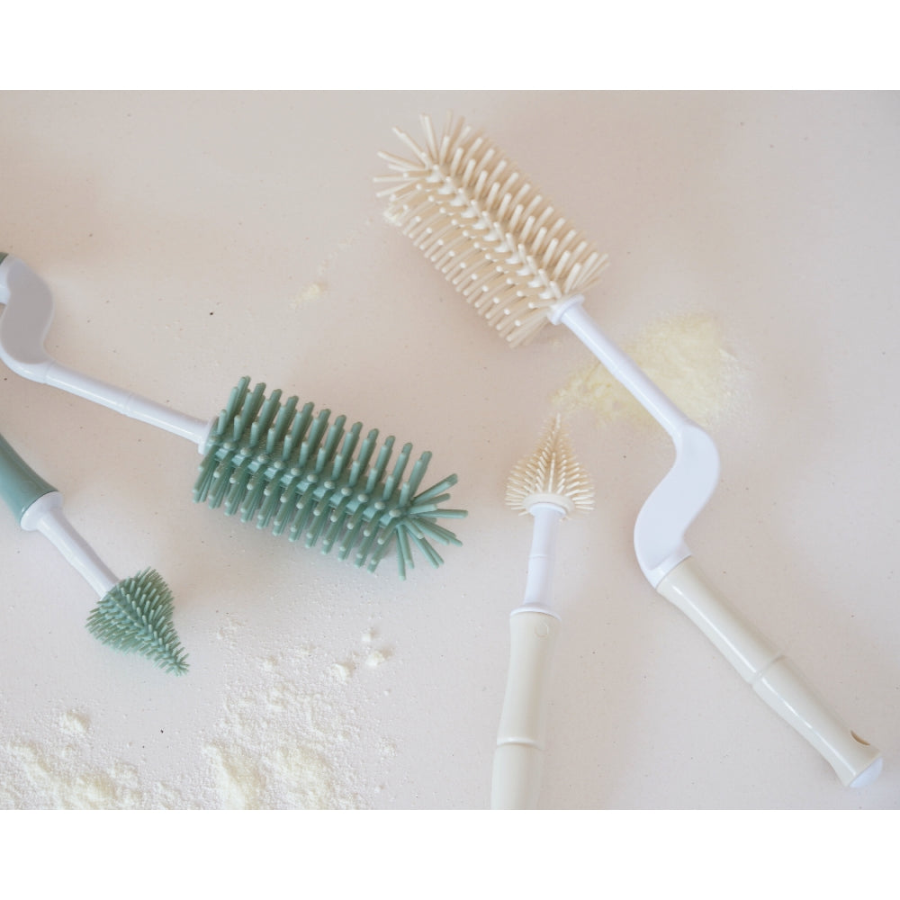 Set de goupillons biberon silicone bébé – Vert jade BO JUNGLE