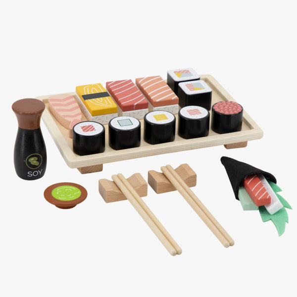 Service à sushi en bois enfant – jeu d’imitation dès 18 mois