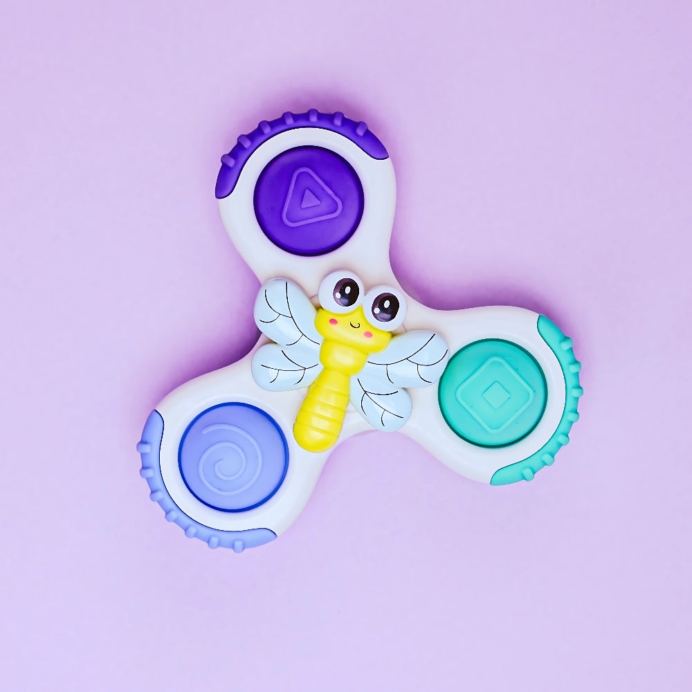 Jouets bébé ventouse sensoriels – Lot de 3 spinners BO JUNGLE