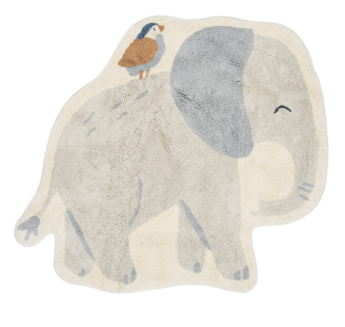 Tapis enfant éléphant en coton bio : l’élément parfait pour une chambre douce, chaleureuse et confortable.