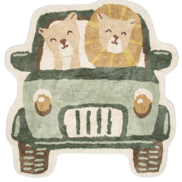 Tapis enfant safari en coton bio : l’allié parfait pour une chambre douce, ludique et confortable dès la naissance.