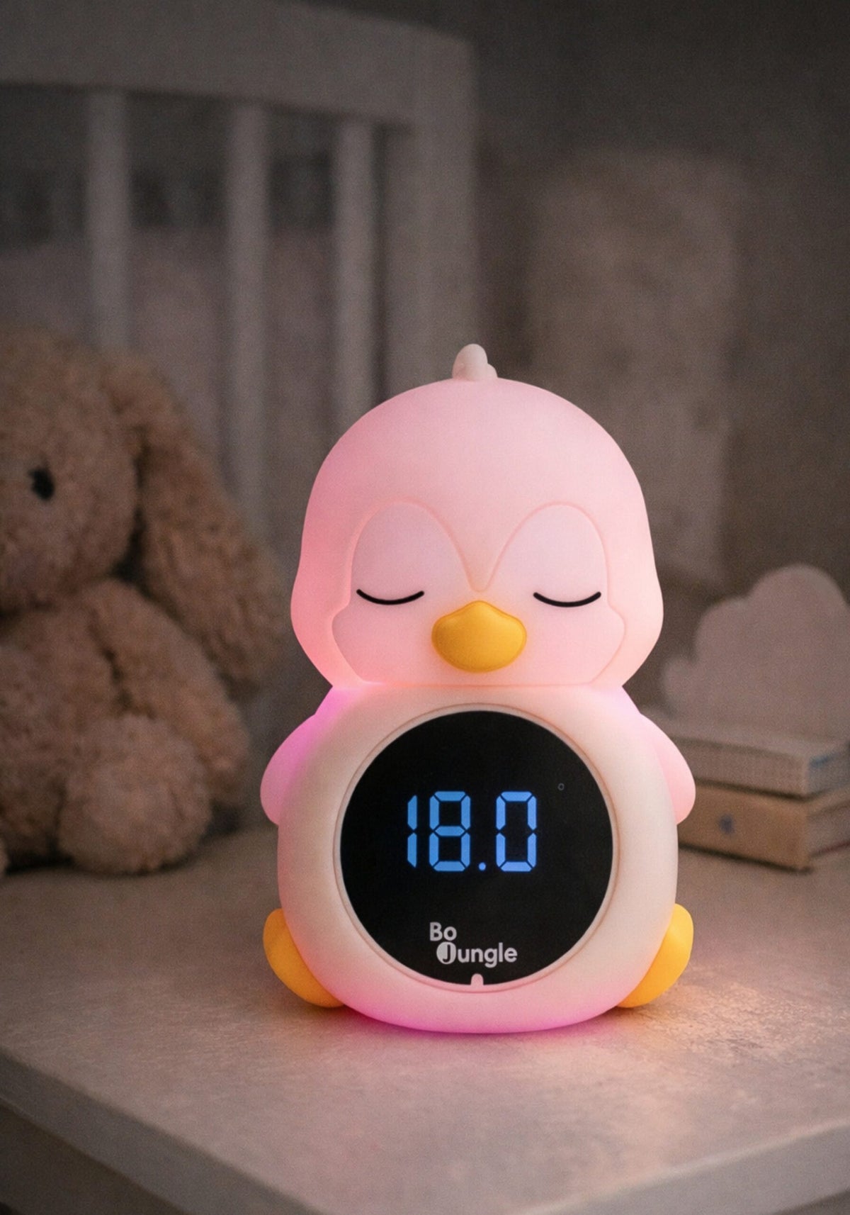 Thermomètre digital 3-en-1 Pingouin – Bain, chambre et veilleuse – Bo Jungle