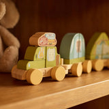 Train à empiler en bois Jollies Camping – 11 pièces – Dès 12 mois JOLLEIN
