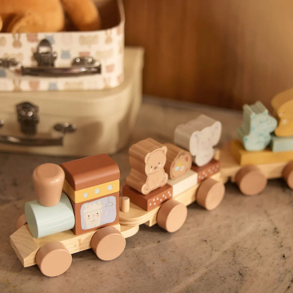 Train à empiler en bois Jollies – 15 pièces – Dès 12 mois JOLLEIN