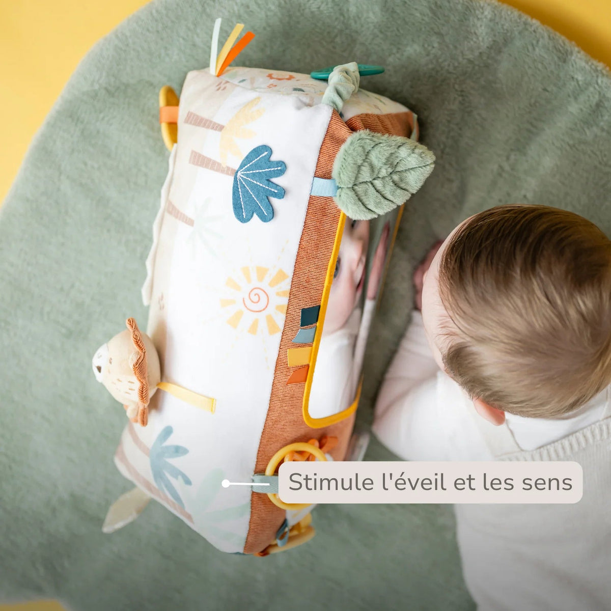 Triangle d'activités souple Léon le Lion 33 x 18 cm – Nattou 🦁 NATTOU