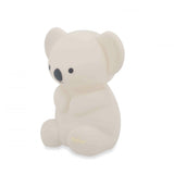 Veilleuse bébé en silicone souple dès la naissance. Lumière douce, rechargeable USB et format nomade.