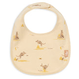 Lot de 5 bavoirs imperméables bébé avec velcro facile. Protégez les vêtements et facilitez l’habillage. Motifs Kangourous colorés et tendance, lavables à 40 °C.