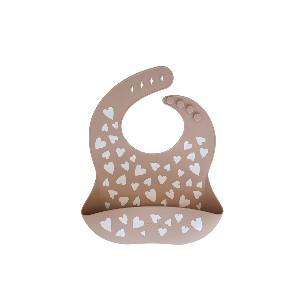 Bavoir en Silicone – Love Taupe