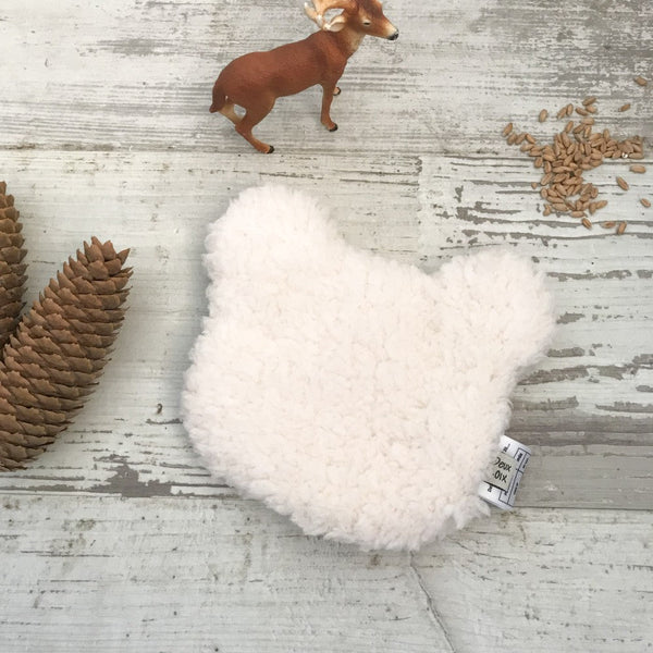 Bouillotte sèche – Ours – Moumoute Ecru 🧸 Un deux croix
