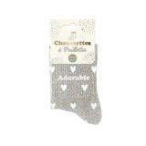 Chaussettes à paillettes « Adorable » – Taille 36-42 SAVONNERIE DE L'ILOT