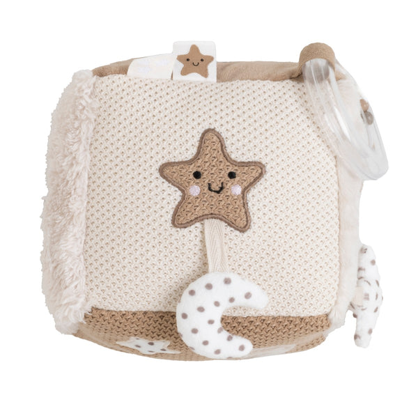 cube d’éveil bébé mixte beige brun doux