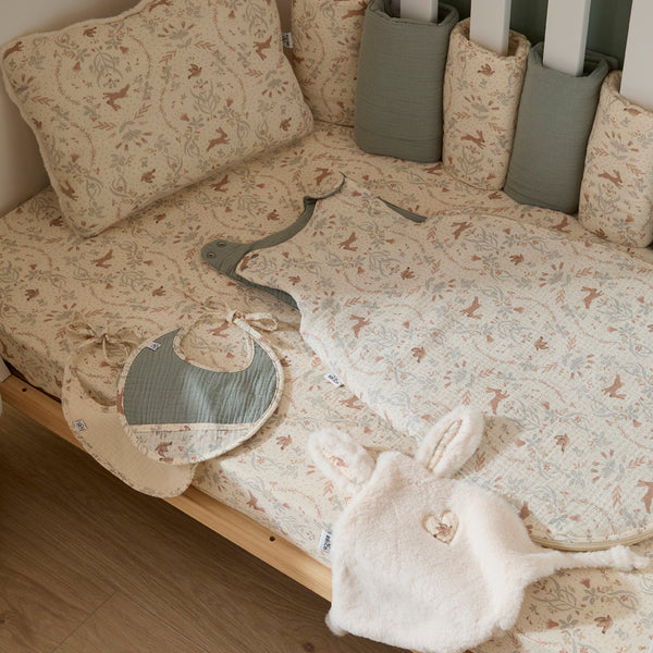 Doudou lapin bébé ultra doux – Doudou plat Jardin Enchanté BB & CO