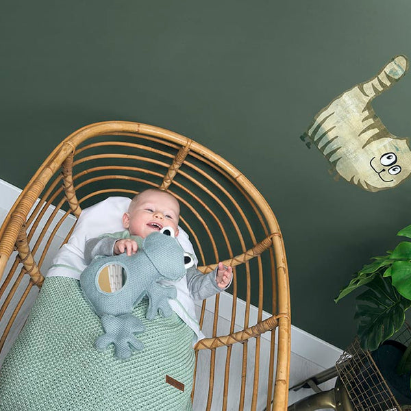 Miroir doudou d'éveil grenouille vert