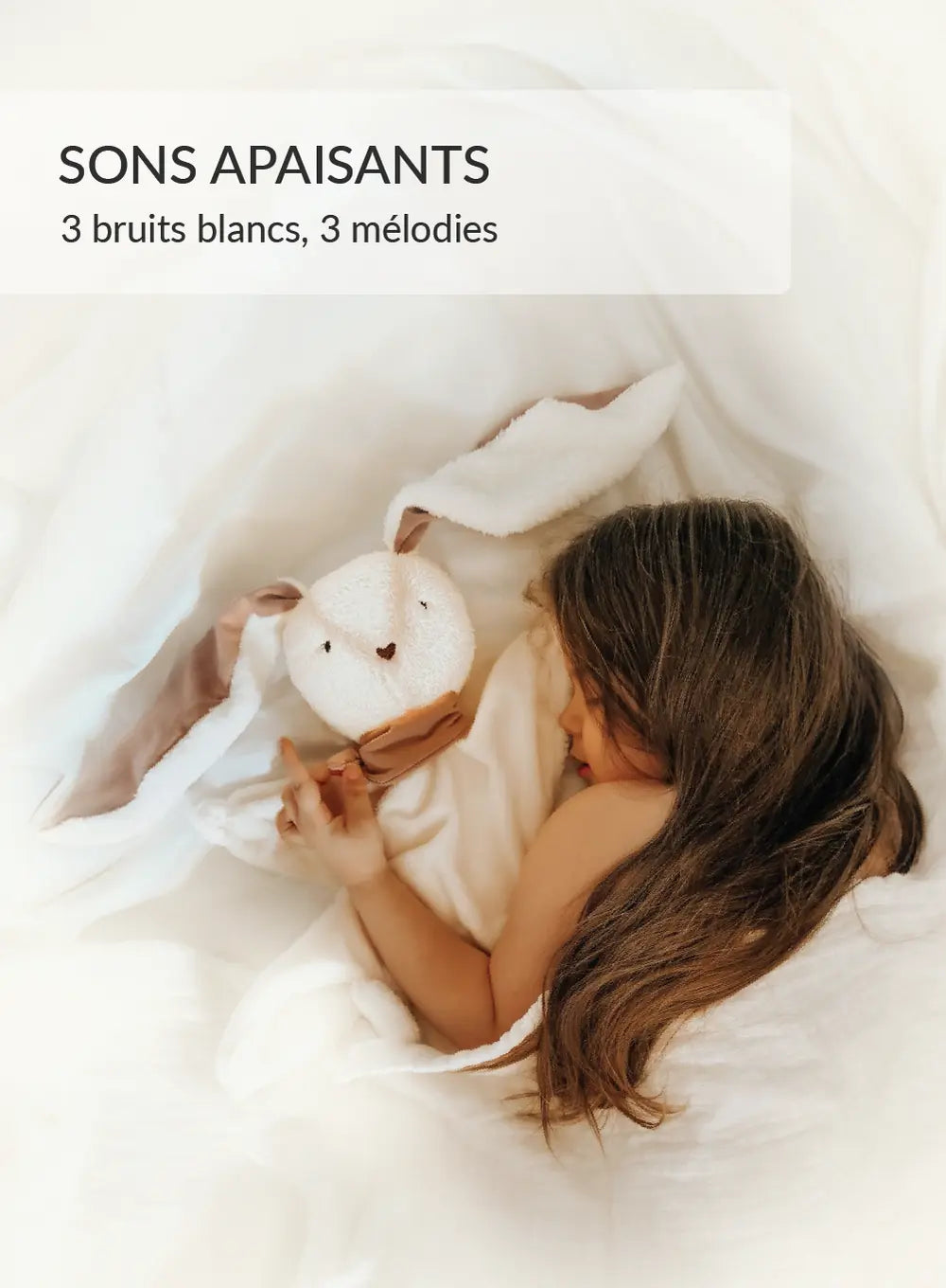MyHummy doudou lapin plat 5en1 veilleuse MUHYMMY