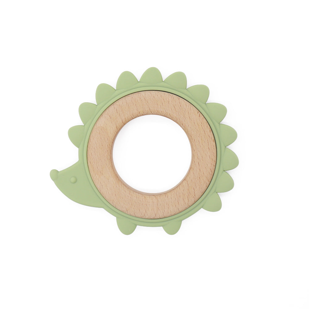 Anneau de dentition hérisson olive