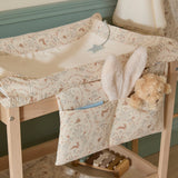 Housse matelas à langer bébé coton jardin enchanté étoile brodée