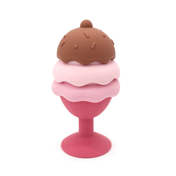 Tour à empiler glace en silicone rose