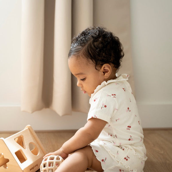 Jouet Balle Silicone – Lot de 2 Clay & Warm Linen BABY'S ONLY