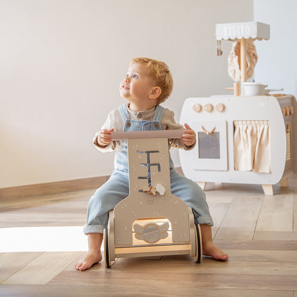 3-en-1 Bascule, Trotteur et Voiture – Nougat