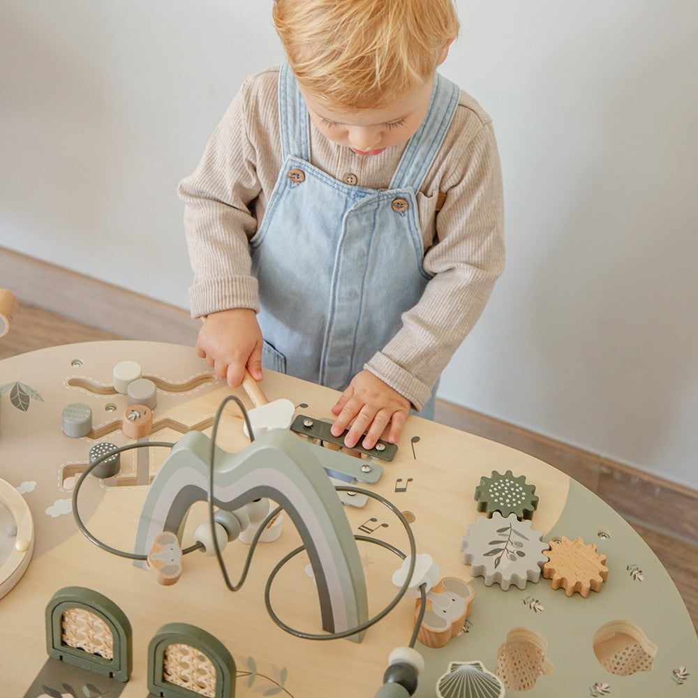 Table d’activités en bois - Vert olive