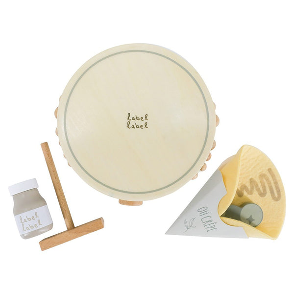 Crêpier en bois – Vert olive